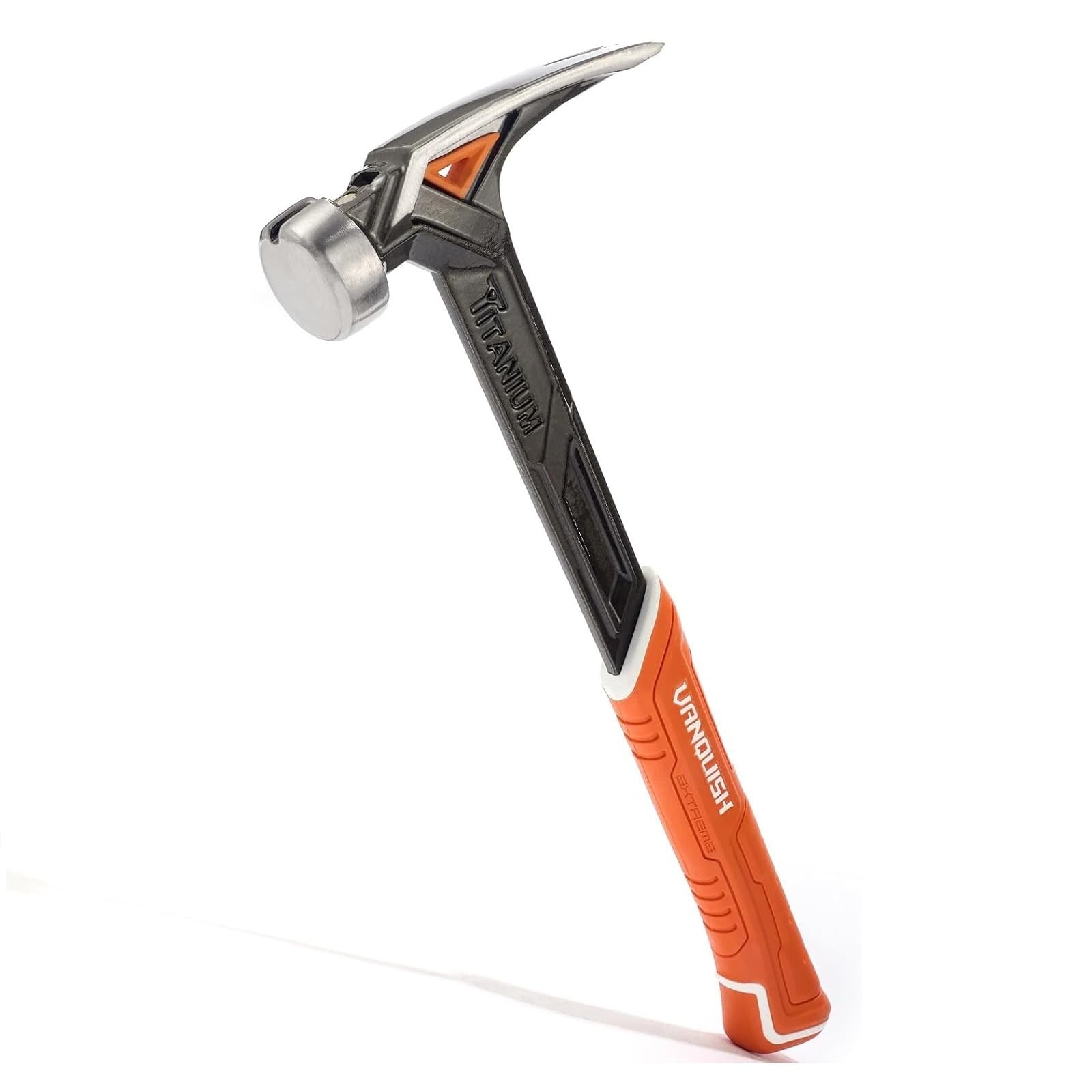 VANQUISH 14oz Titanium Framing Hammer Straight Rip Claw 14 Ounces, Orange