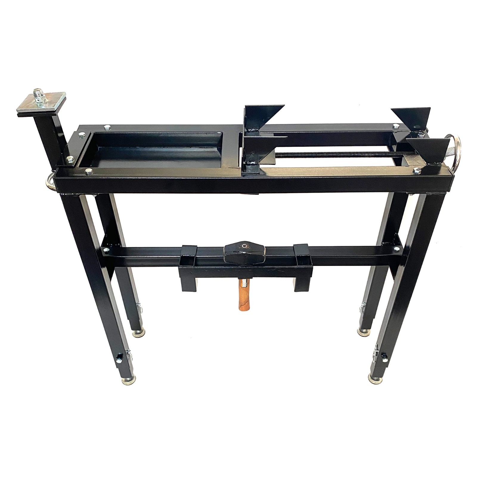 Heavy Duty Adjustable Blacksmith Anvil Stand w/ Tool Holder 200 lb