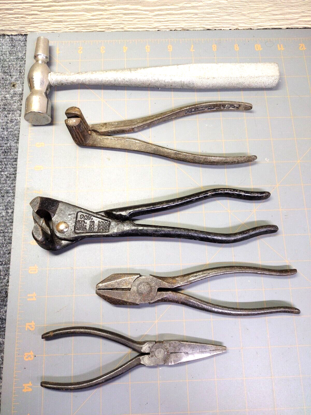 Vintage tools mixed Pliers Lot Pierre Germany Bluebird no 20 barn find estate NZ