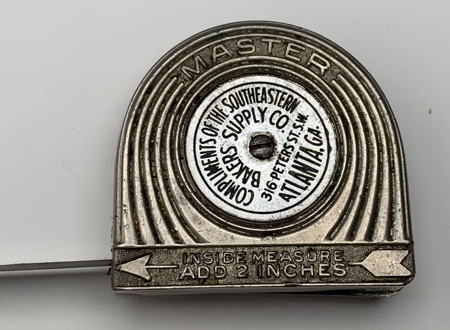 Vintage Compliments of the Bakers Supply Co. Tape Measure 6 ft. Master Rule