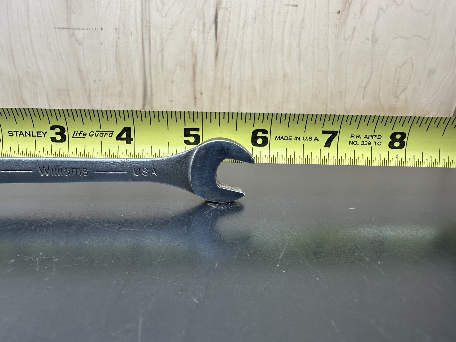 Used Vintage Williams Open End Wrench 1/2″ X 7/16″ Model 1725 Made In Usa