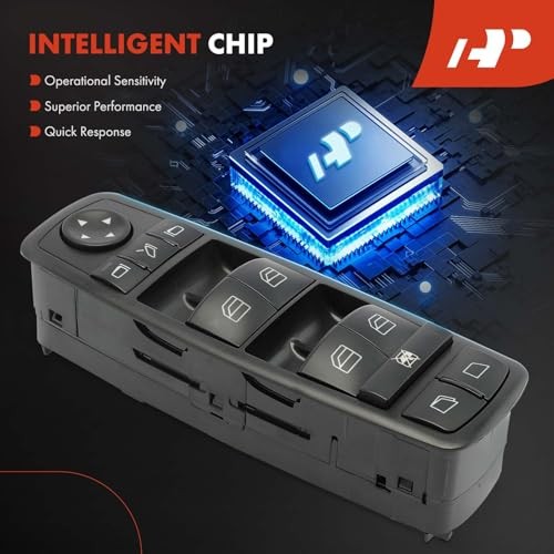 Master Power Window Switch Compatible with Mercedes-Benz W164 W251 R320 Black