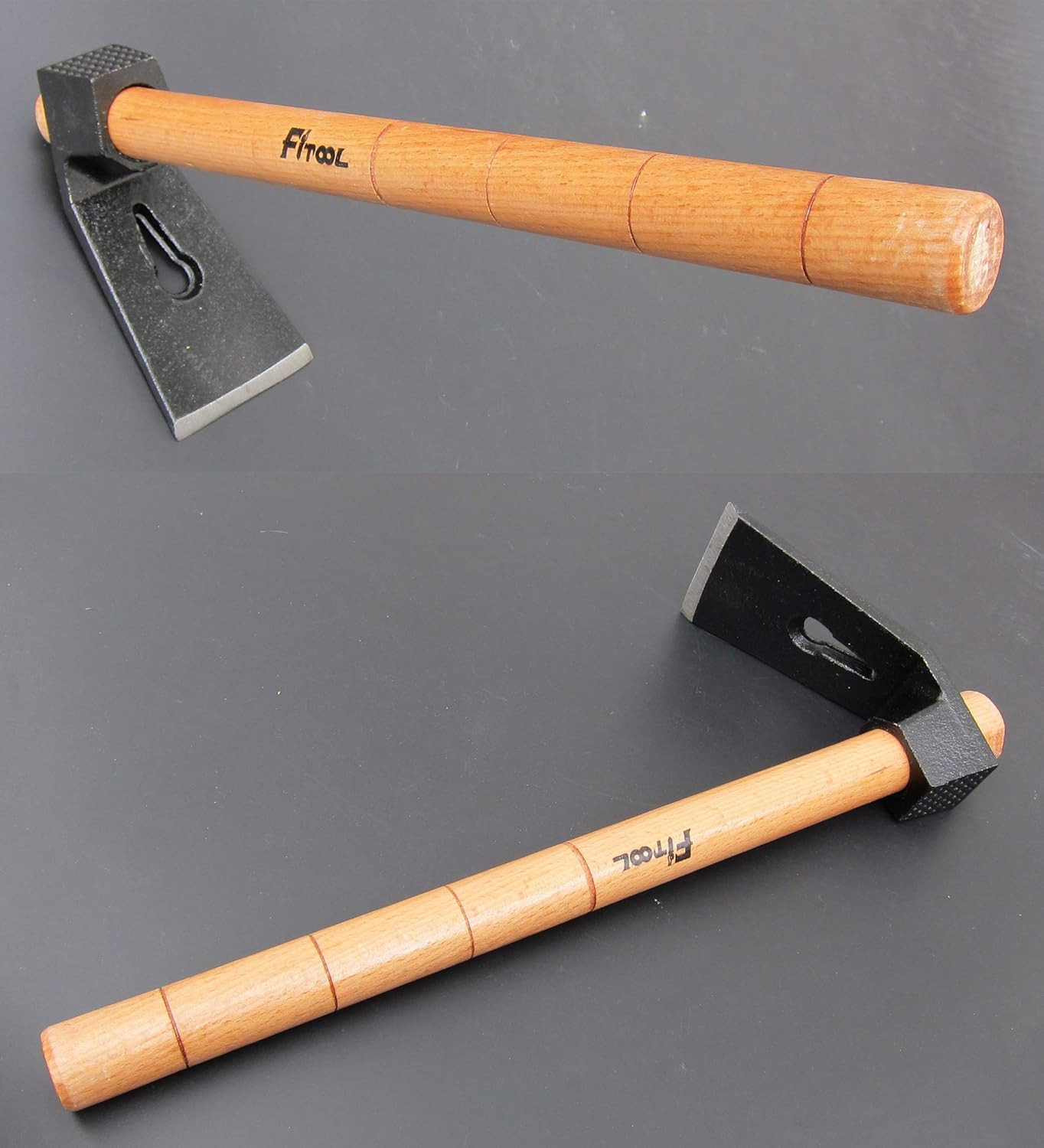 Forged Woodworking Hammer, Woodcarving Straight Adze, Axe with Claw Hammer, Adz