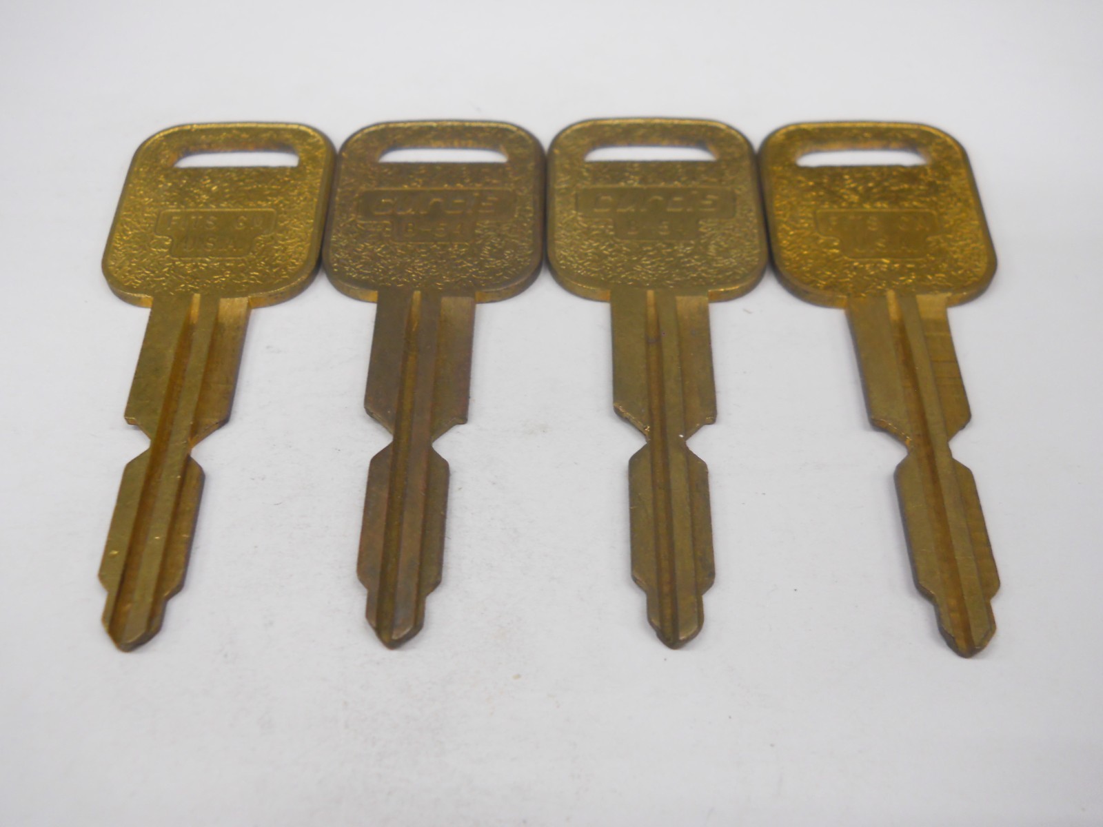 Curtis B54 Key Blank Fits GM Isuzu X154 Gold #2 Lot of 4