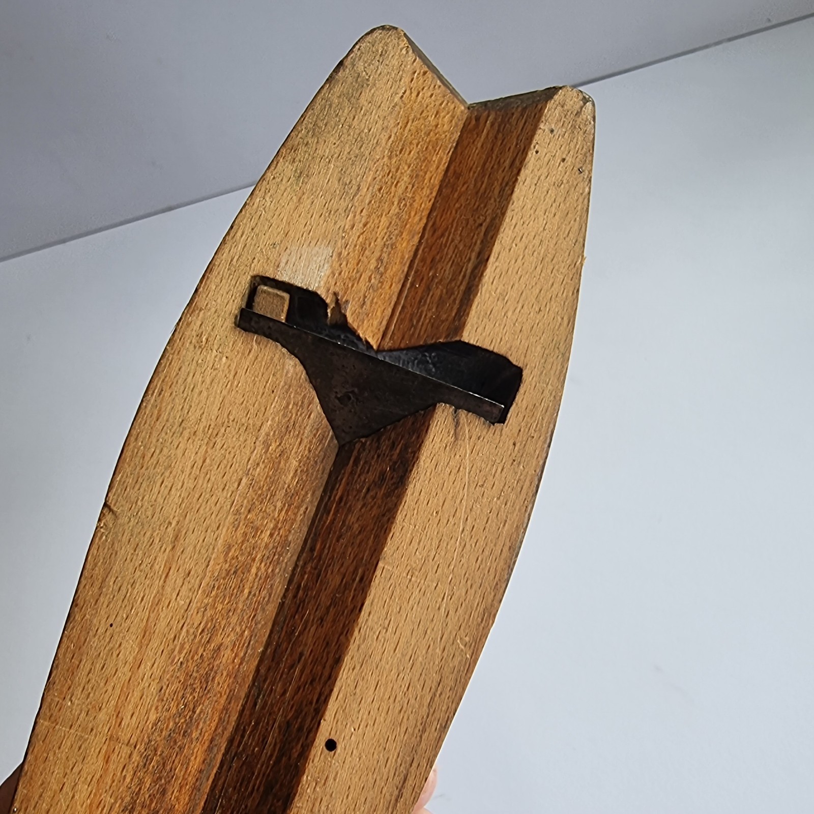Vintage Wooden Plane W.T Smith Carpentry Tool Woodworking Planer Coffin Shape