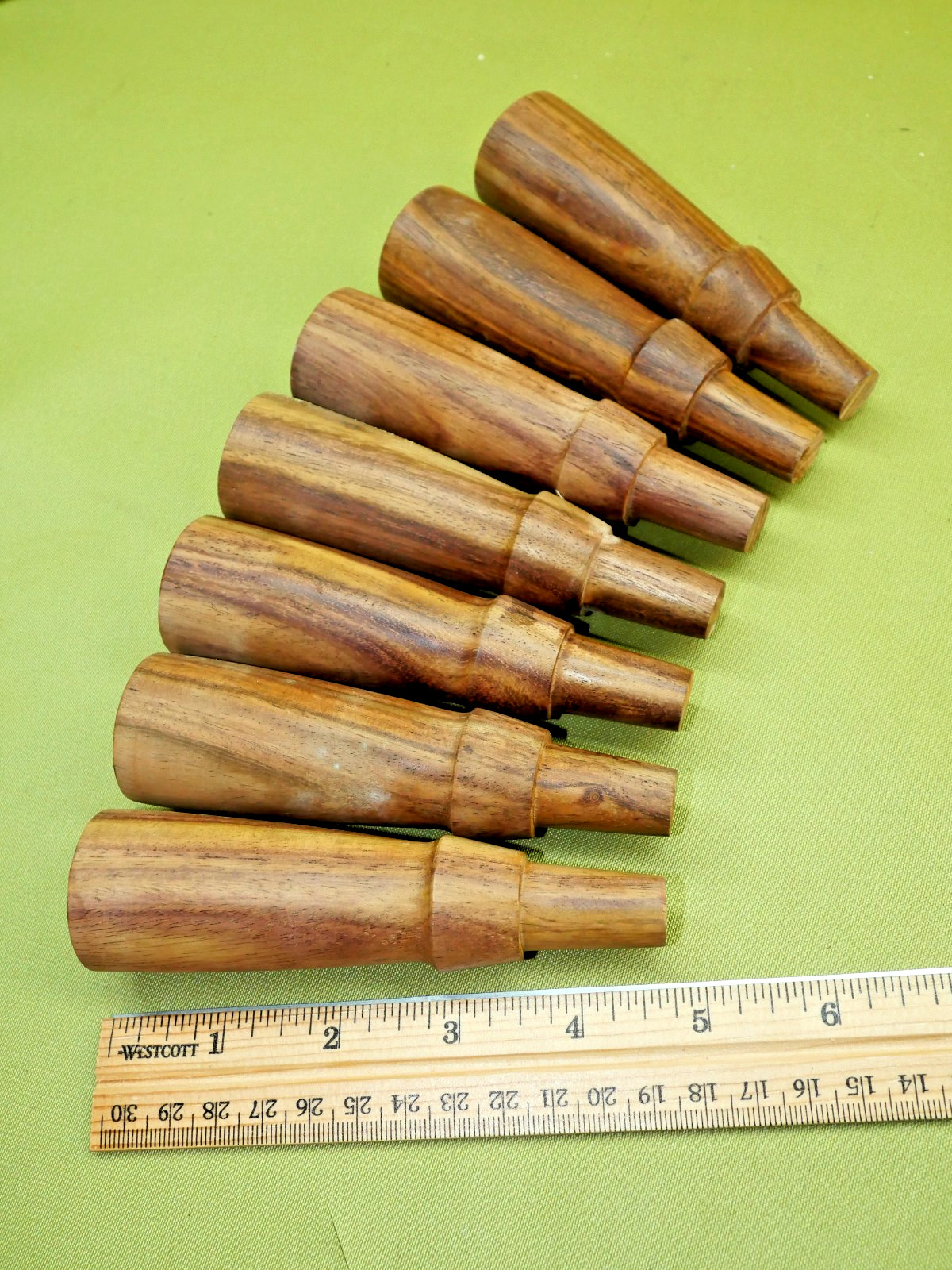 LOT OF 7 NEW ROSEWOOD SOCKET CHISEL HANDLES FOR TOOL RESTORATION