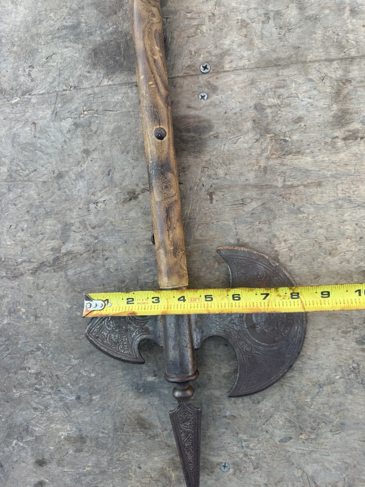 Vintage Spanish Battle Axe Halberd Hacha De Combate Made In Spain Wall Decor