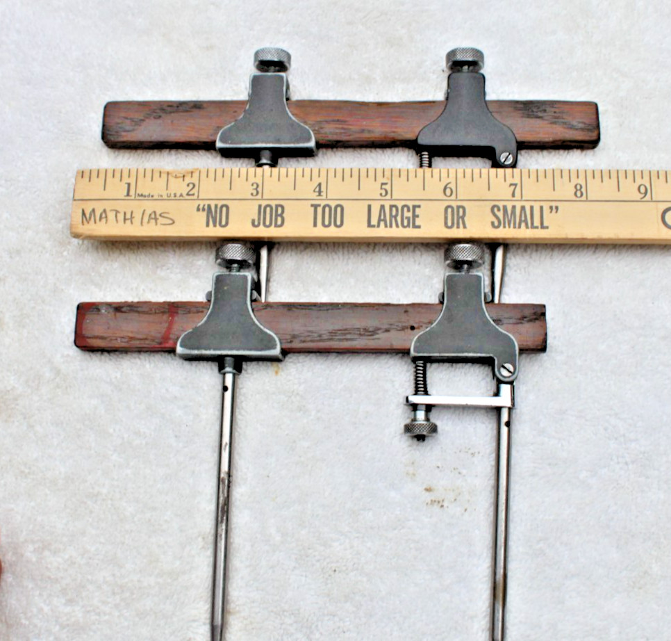 VINTAGE -Starrett No. 50-A Fine Adjust Trammel Points Woodworking Machinist Tool