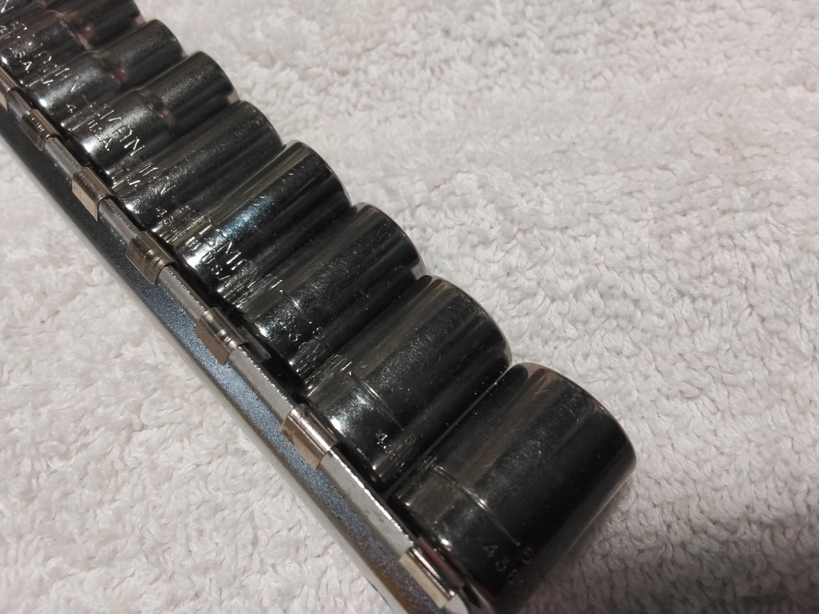 9PC CRAFTSMAN 1/4″ DRIVE 12PT -G- SERIES SHALLOW 3/16″×1/2″ SAE SET VINTAGE USA