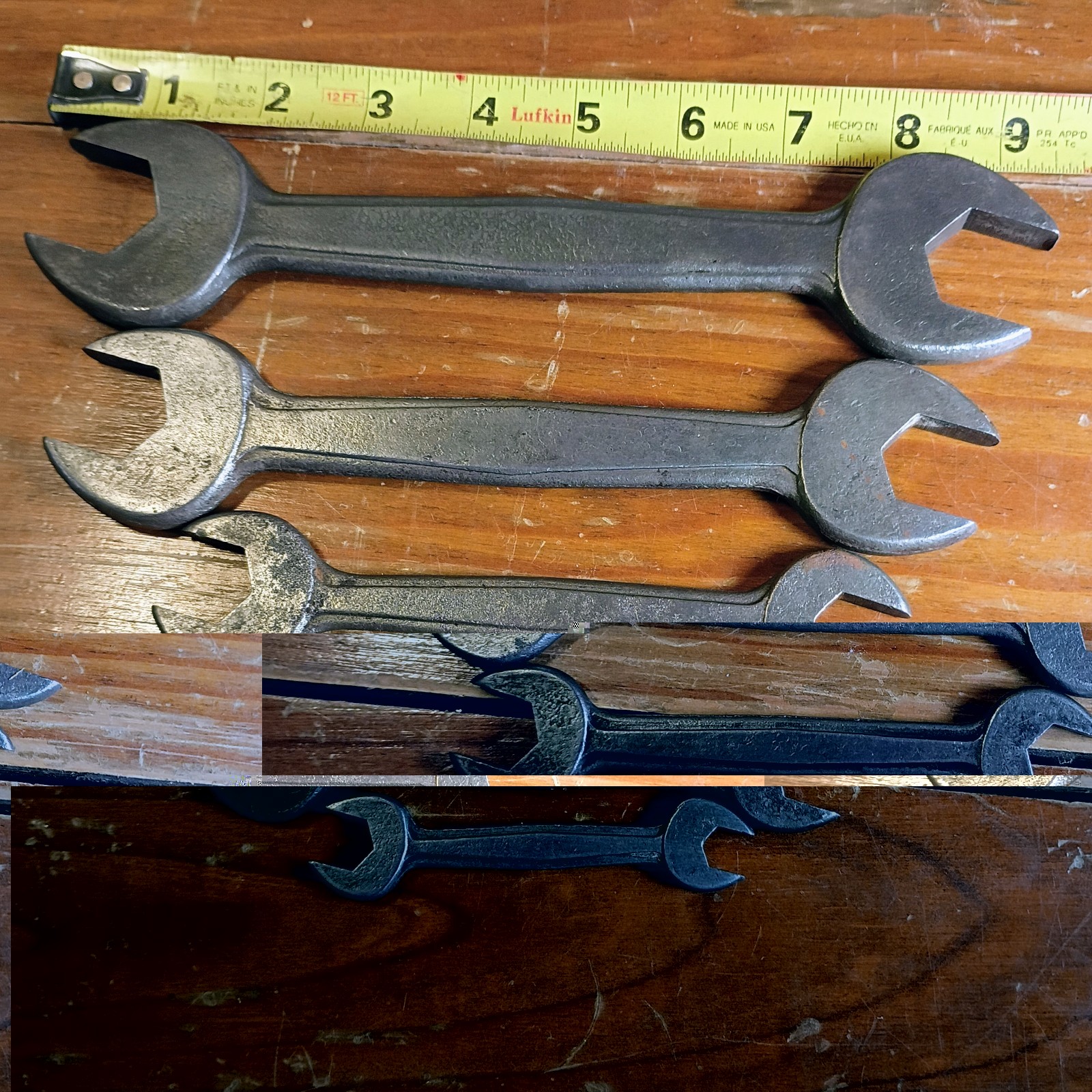 Set Of 5 Vintage Barcalo Forged In USA Open Ended Wrenches 1″ To 5/16″
