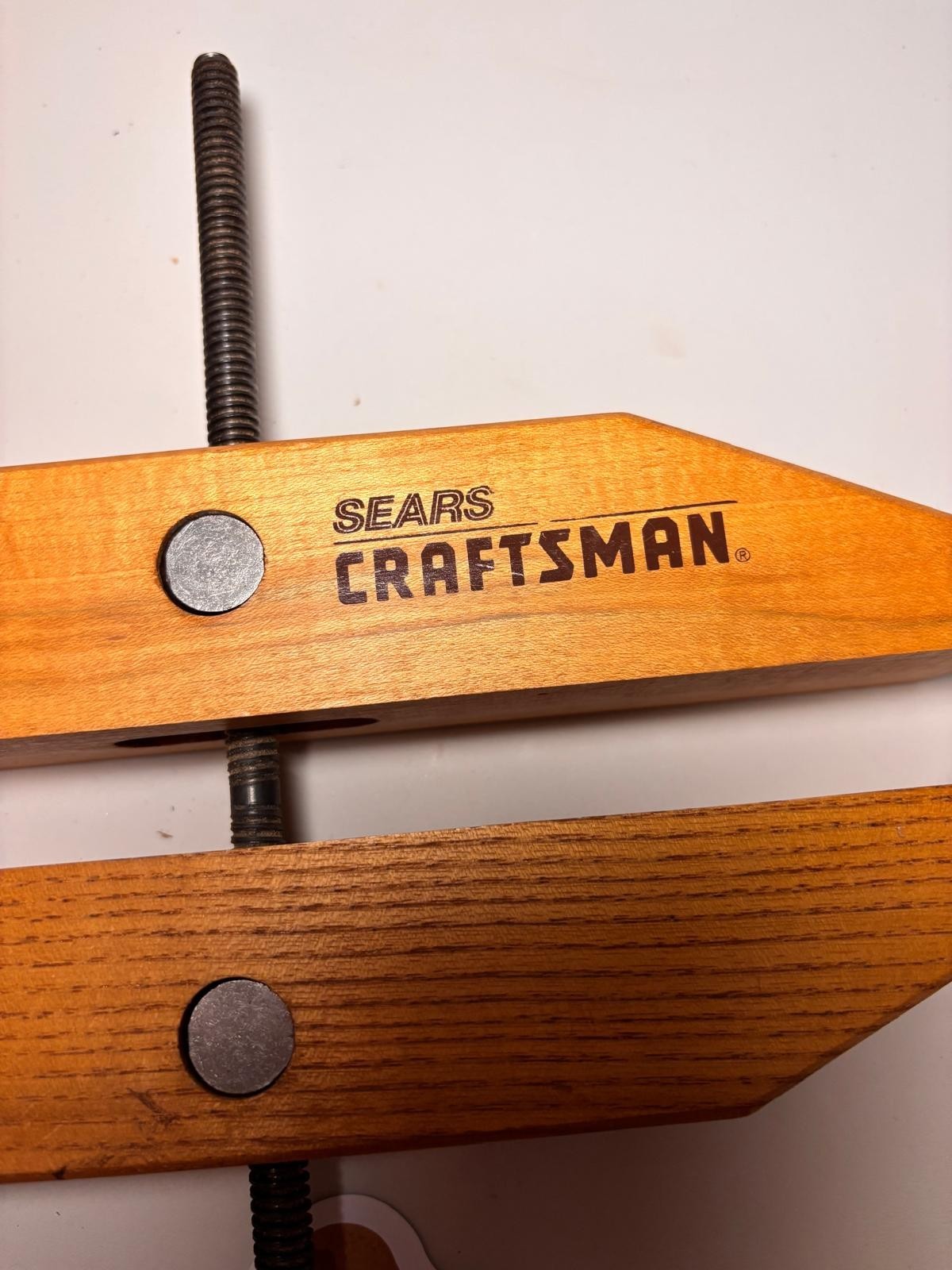 Craftsman Wooden 10 Inch Block Clamps Carpenter Woodworking 7″ Opened VGC