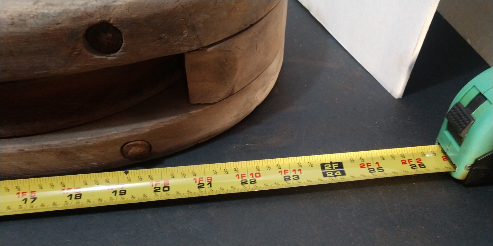 Vintage Block And Tackle Snatch Farm Marine Rope Pulley 28” 30 lbs Decor Only