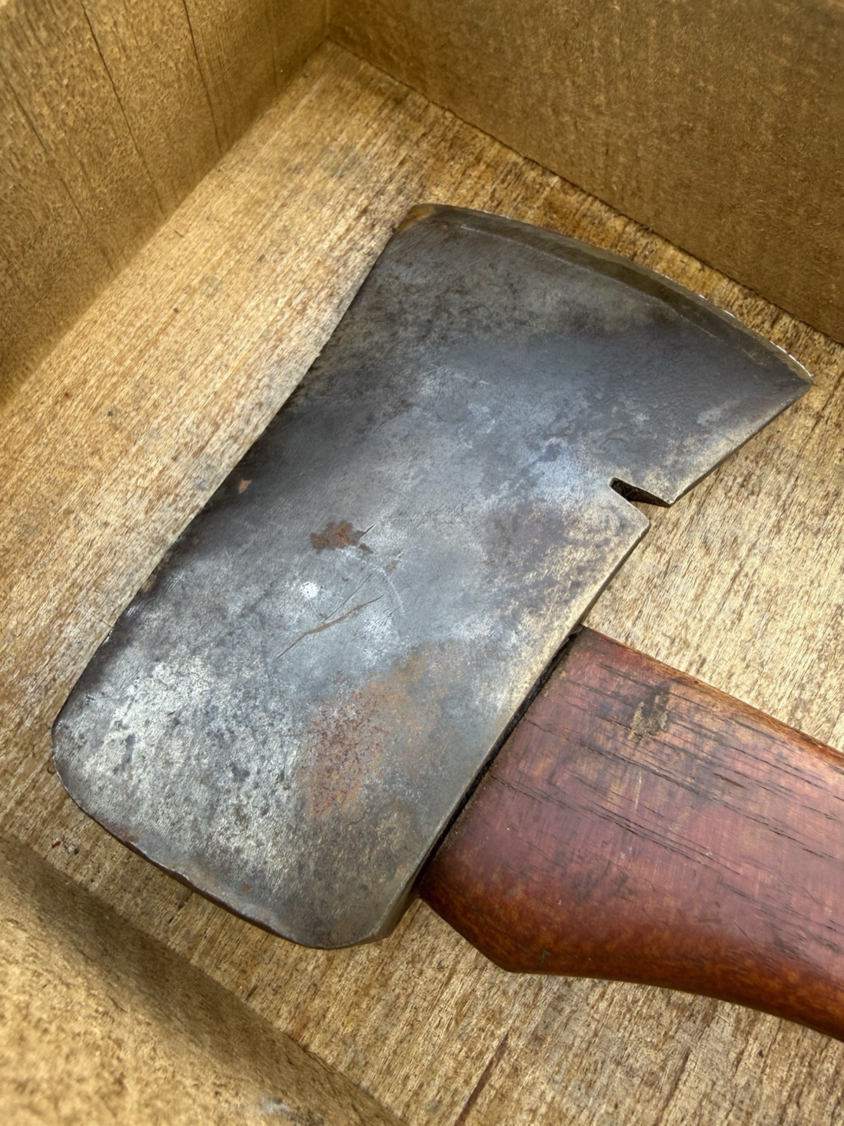 Vintage Plumb Boy Scouts Camp Axe Hatchet Red Handle Primitive Americana 🇺🇸