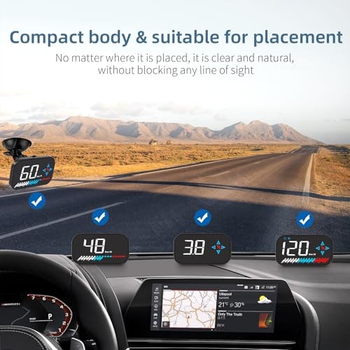 GPS Speedometer Digital Speedometer for Car, Heads up Display for Cars with