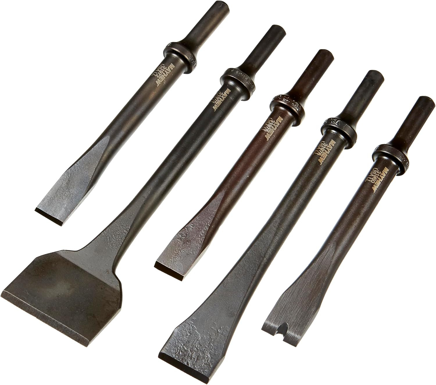 Tools 32023 Pneumatic Cut, Chisel and Scraper Set, Black Oxide Finish, 5-Piece