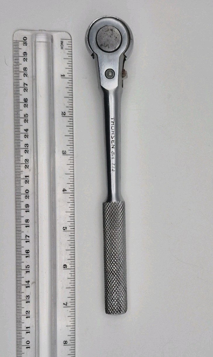 Vintage Thorsen Tools 77J 3/8″ Ratchet With Knurled Handle