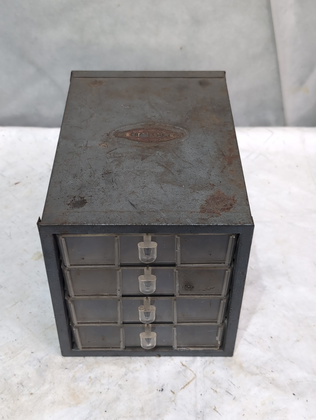 Craftsman 1950s Metal 4 Drawer Small Parts Organizer Storage Cabinet