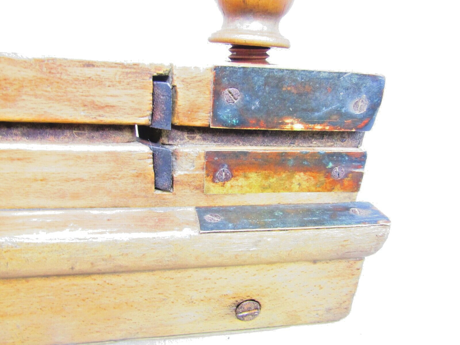 Antique wood tongue plane by Scioto Works marked Booth