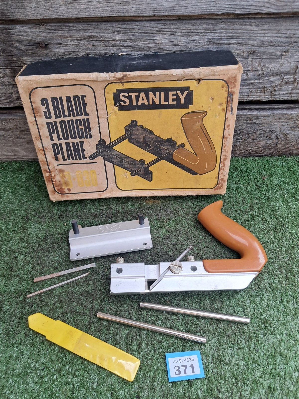 Boxed Stanley Woodworking Plane 13-030 Made in England Old Tool (#371)