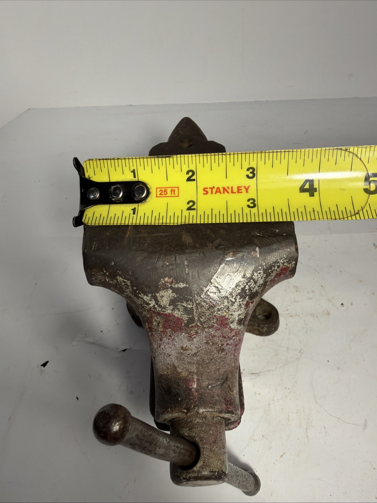 COLUMBIAN C43 ½ Bench Vise Swivel Base Anvil 3½” Jaws USA Vintage 15 Lb