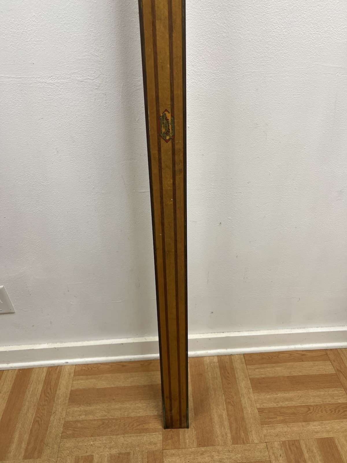 Vintage 6 FOOT WOOD RULE industrial wooden ruler measuring stick WARNER TOOLS 6′