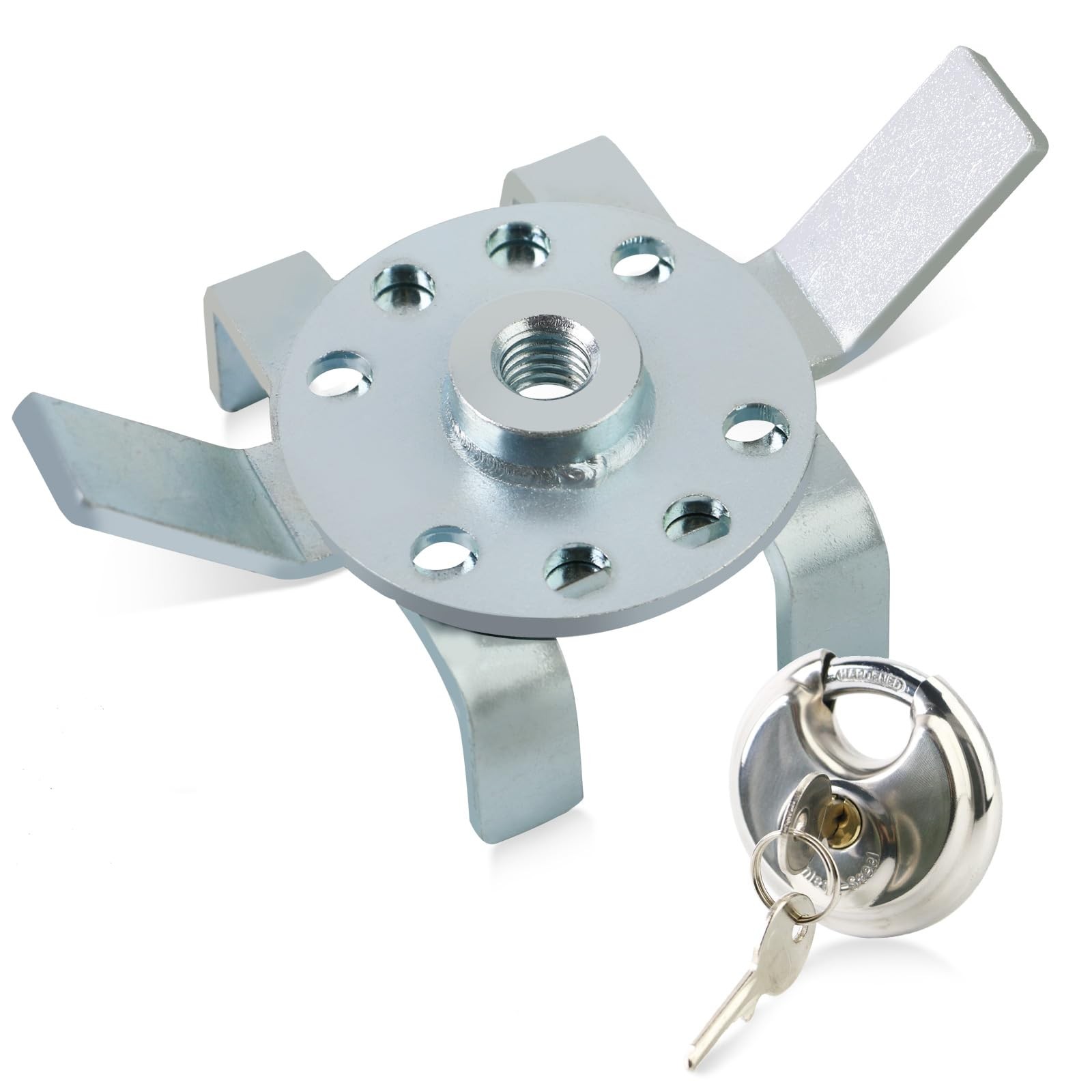 RV Double Propane Tank Locking Device 1/2”-13 Threaded Shaft Anti-Theft RV G…