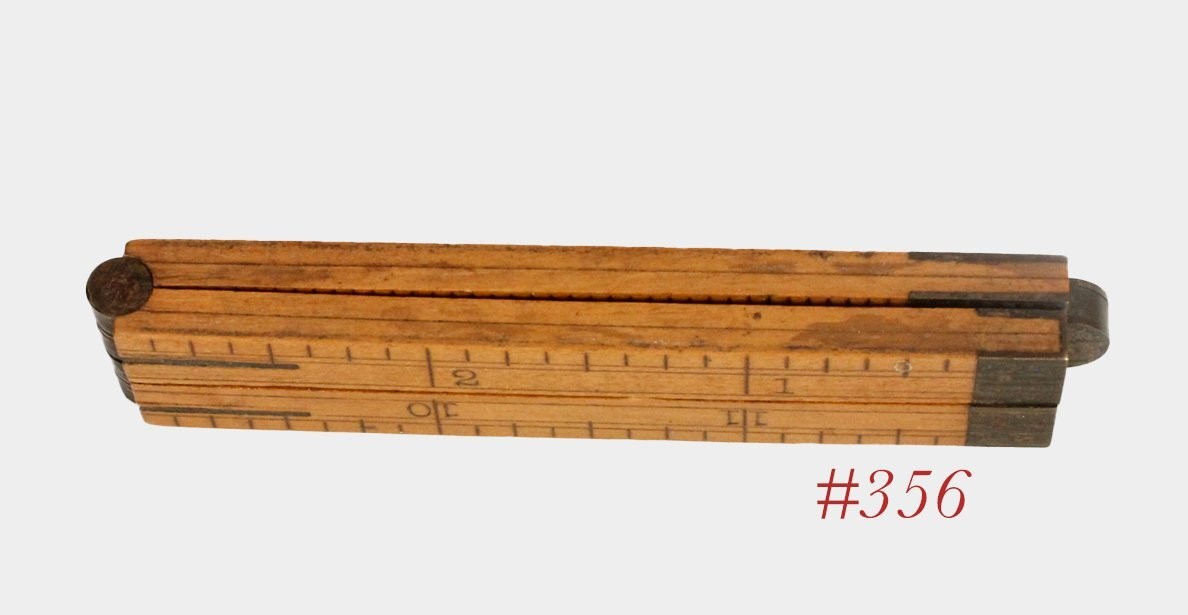 very clean CS and Co 65 boxwood brass 1 foot rule ruler tool