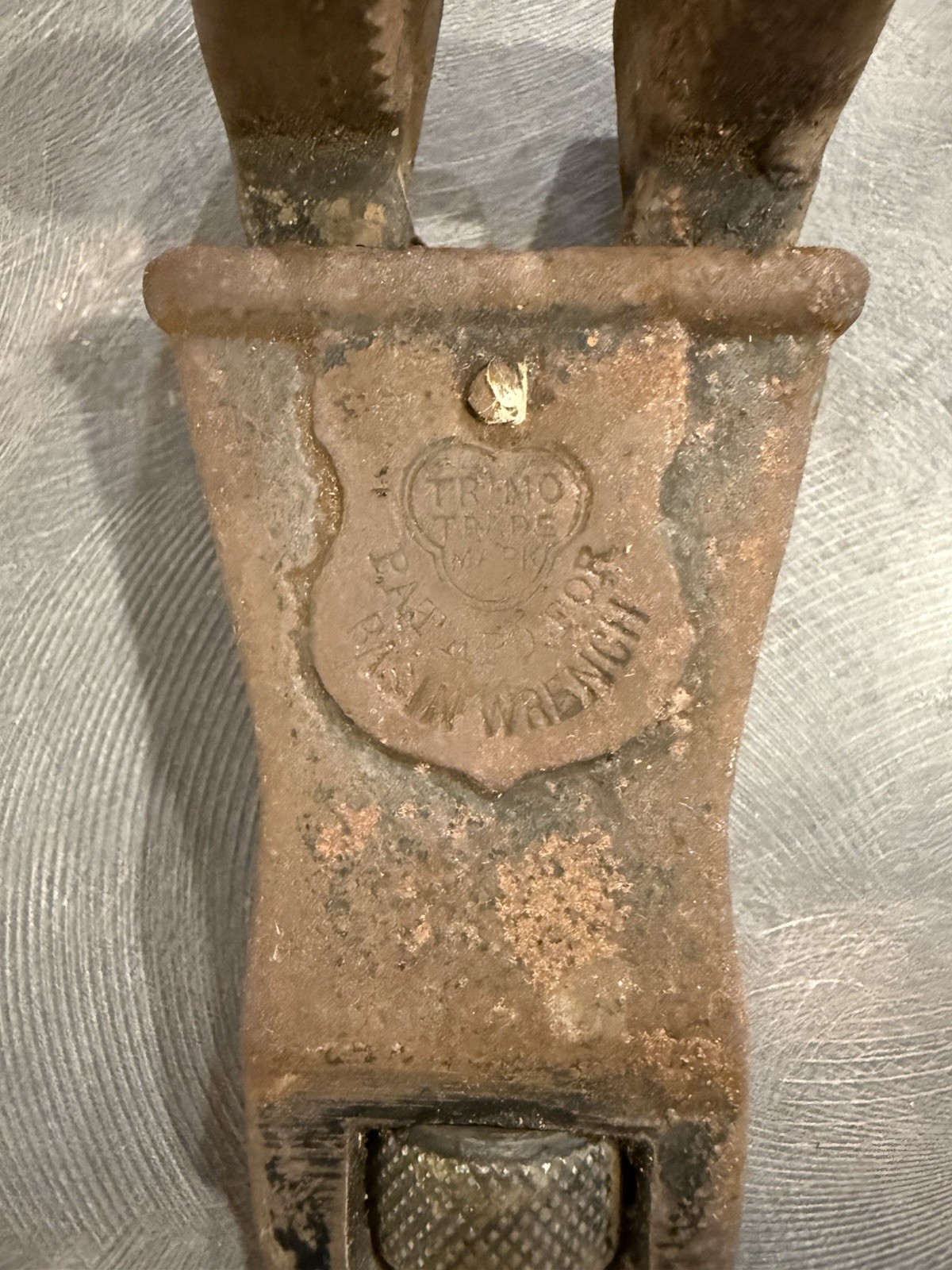 Antique Trimont Mfg. Co. Trimo Trademark Basin Wrench Old Vintage Tool