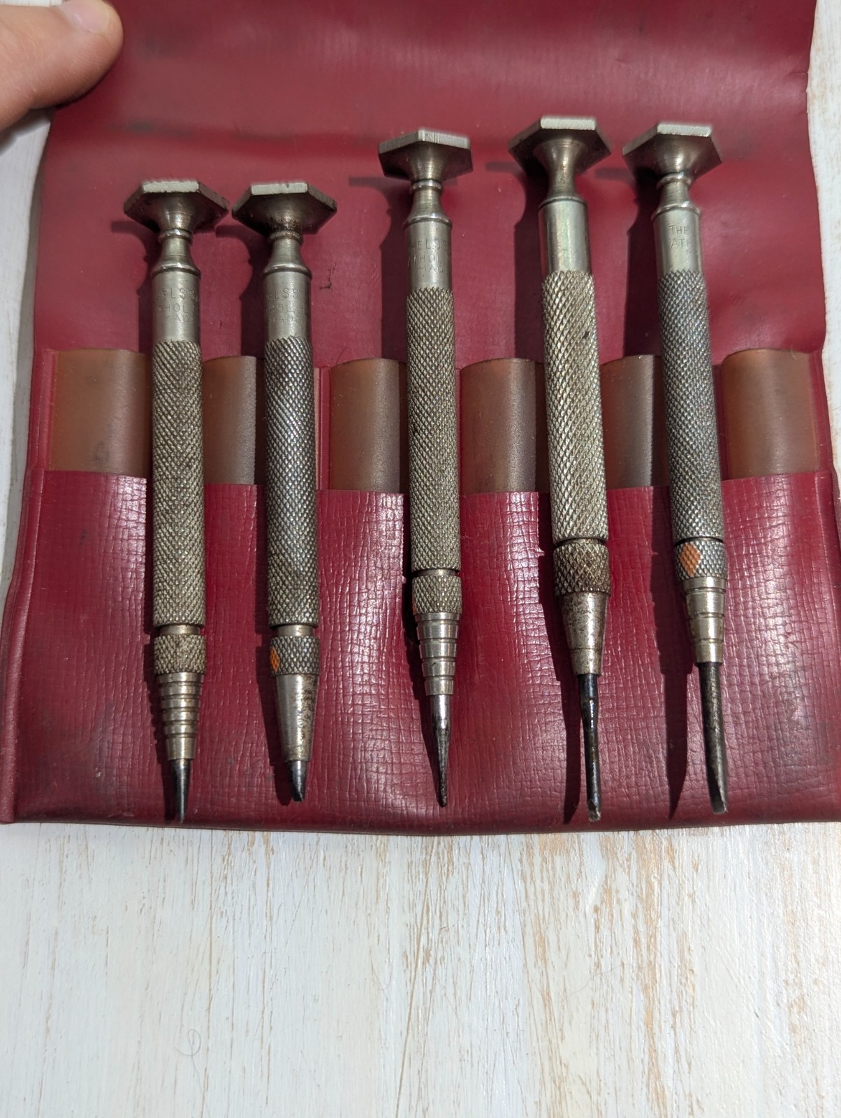 Starrett No. S555 Set of Jewelers’ Screw Drivers w Pouch USA MISSING ONE