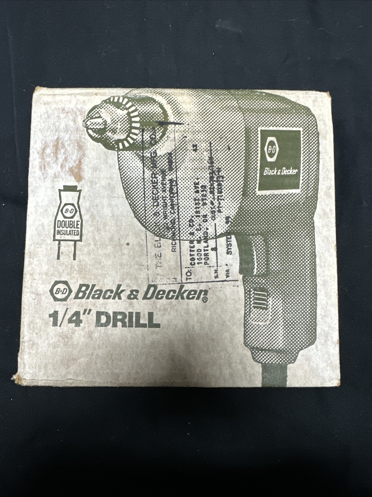 Black And Decker 1/4” Drill 120 Volts Ac -2500 Rpm VINTAGE!