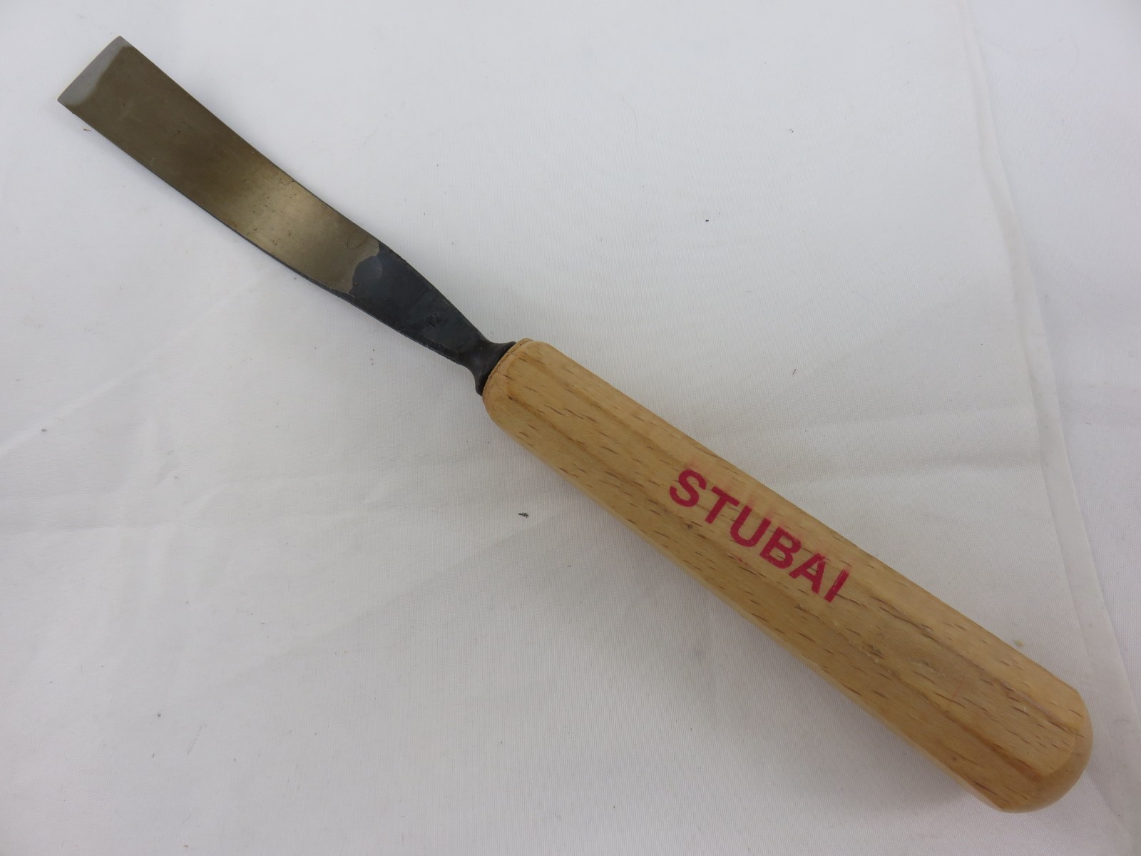 Stubai #12 4 Sweep Long Bent Flat Wood Carving Chisel 20mm Austria UNUSED