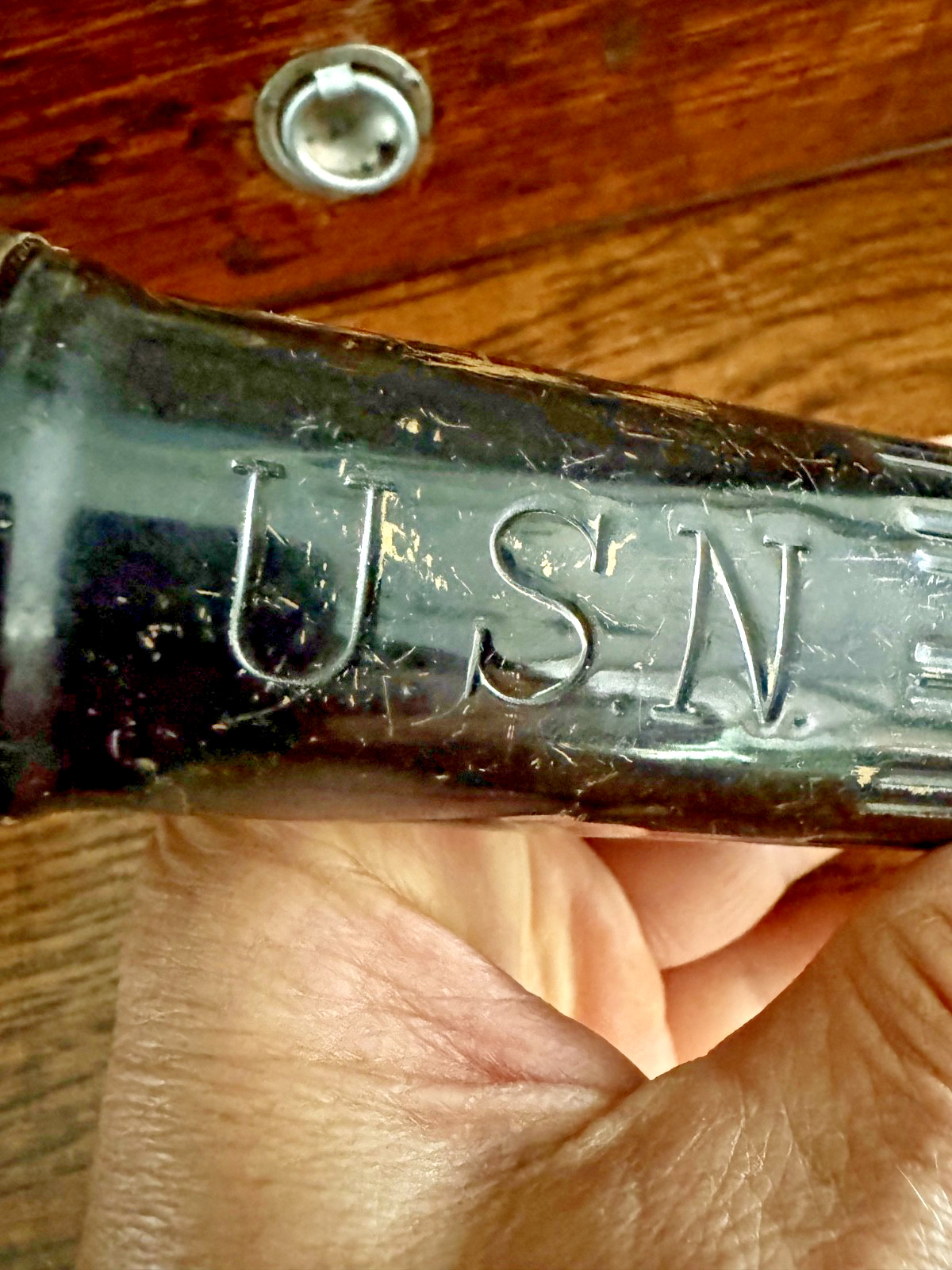 Vintage 1930s Winchester Brass 3D Fish Flashlight USN US Navy Military Stamped