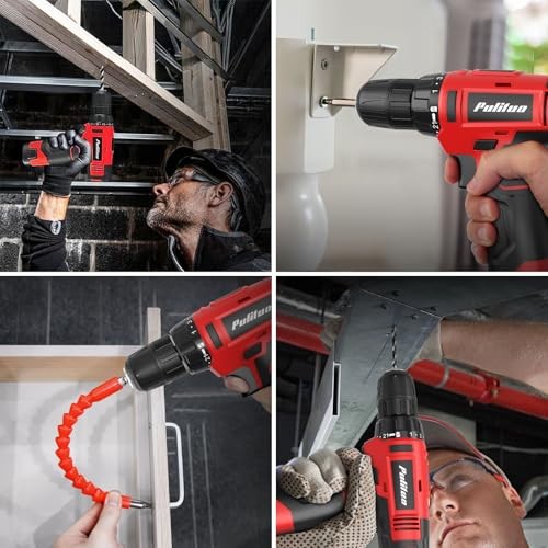 149-Piece Home Drill Set with 12V Red Cordless Drill, Hand Tools