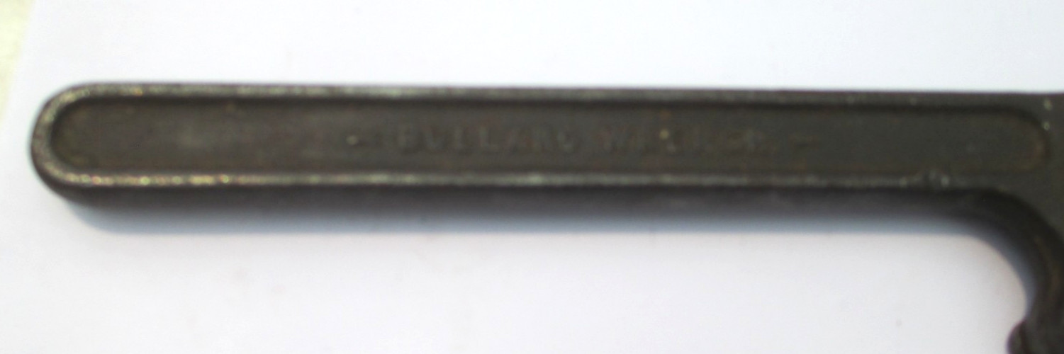 Vintage Bullard Wrench No. 2 Self Adjustable Wrench 11.5″ Pat 1903
