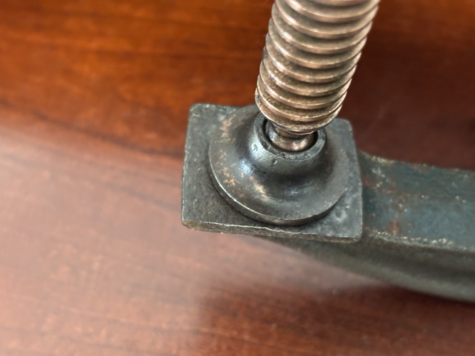 Vintage Grand Champ “C” Clamp 5″ long-Steel Alloy-HTM-Copper Screw–Rare