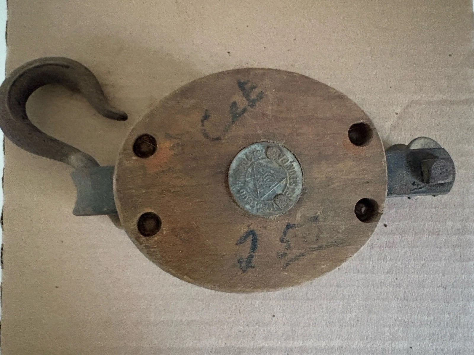 Antique Cast Iron Wood Pulley Double Sheave Lot Rustic Farmhouse Decor Steampunk