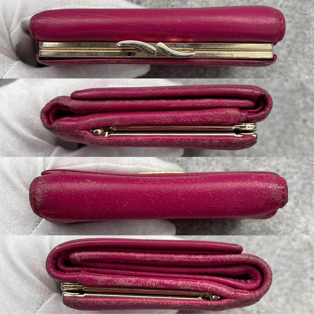 Vivienne Westwood Wallet Compact Leather Unisex Pink Used Stylish 2-Fold