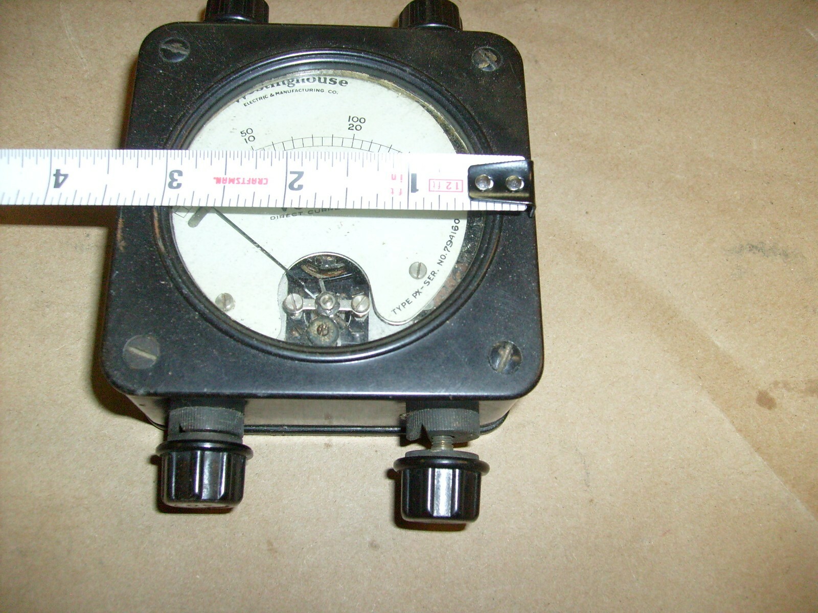 ANTIQUE VINTAGE PORTABLE WESTINGHOUSE BAKELITE DC VOLTS METER 0-30