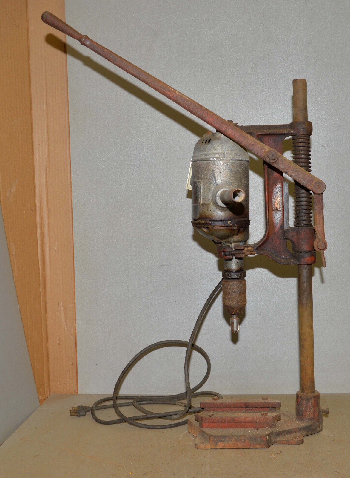 Huge bench drill press stand knife makers or blacksmith metal working tool 50 lb