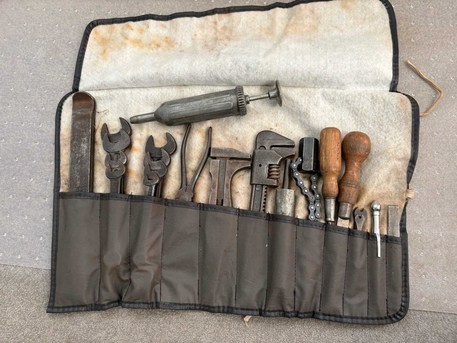 Vintage Tw Superslim Af Tool Kit For Classic Car In Tool Roll