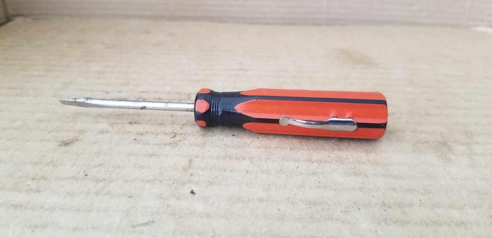 Vintage Stanley USA 63-310 Pocket Clip Flat/Slotted Screwdriver, VGC