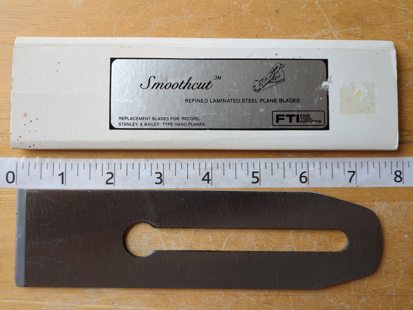 Smoothcut, 2″ x 7 1/2″ Plane Iron, Replacement for Stanley, Bailey & Record