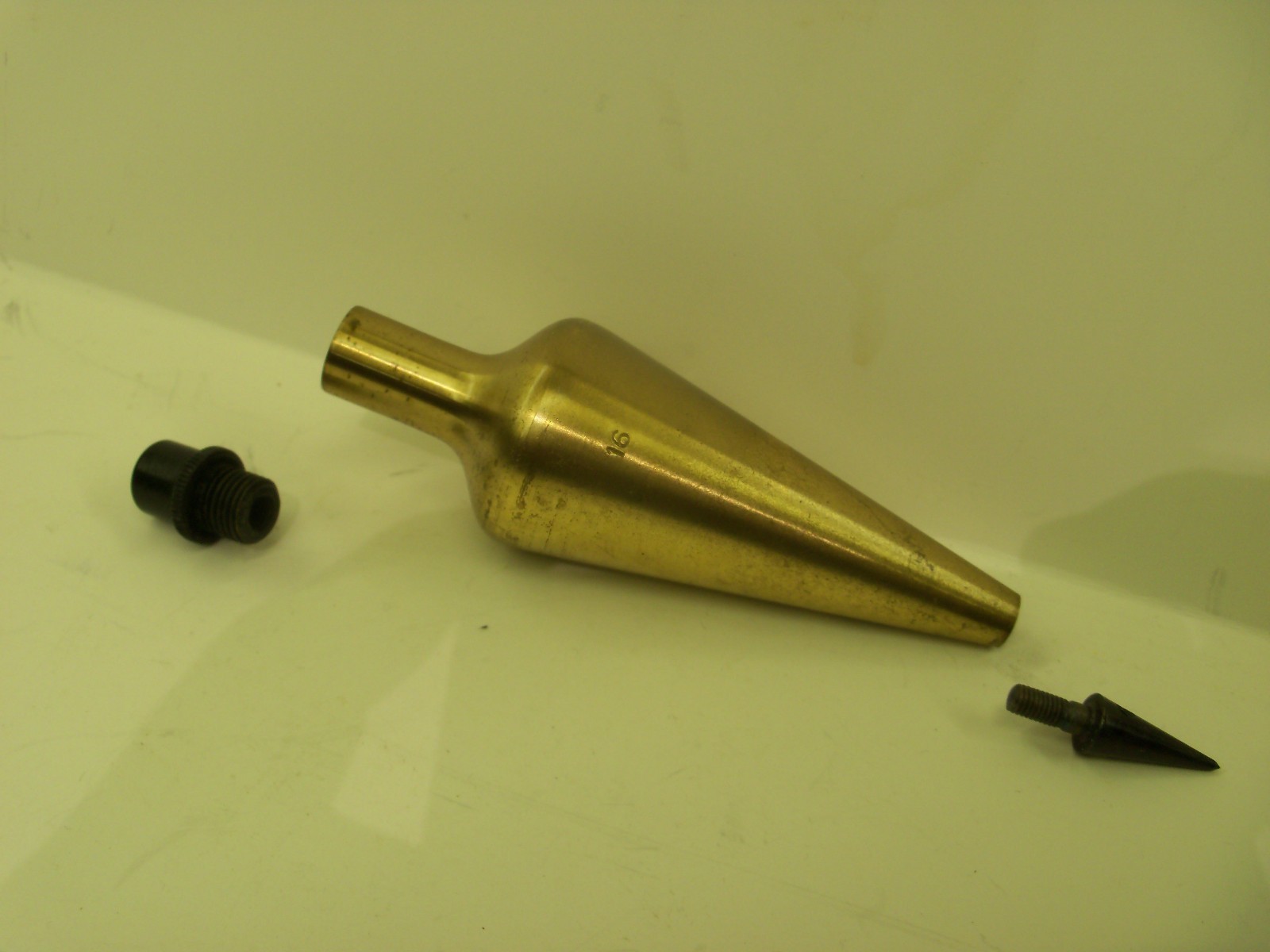 16 oz Bon Tool Co. Brass Plumb Bob NEW OLD STOCK