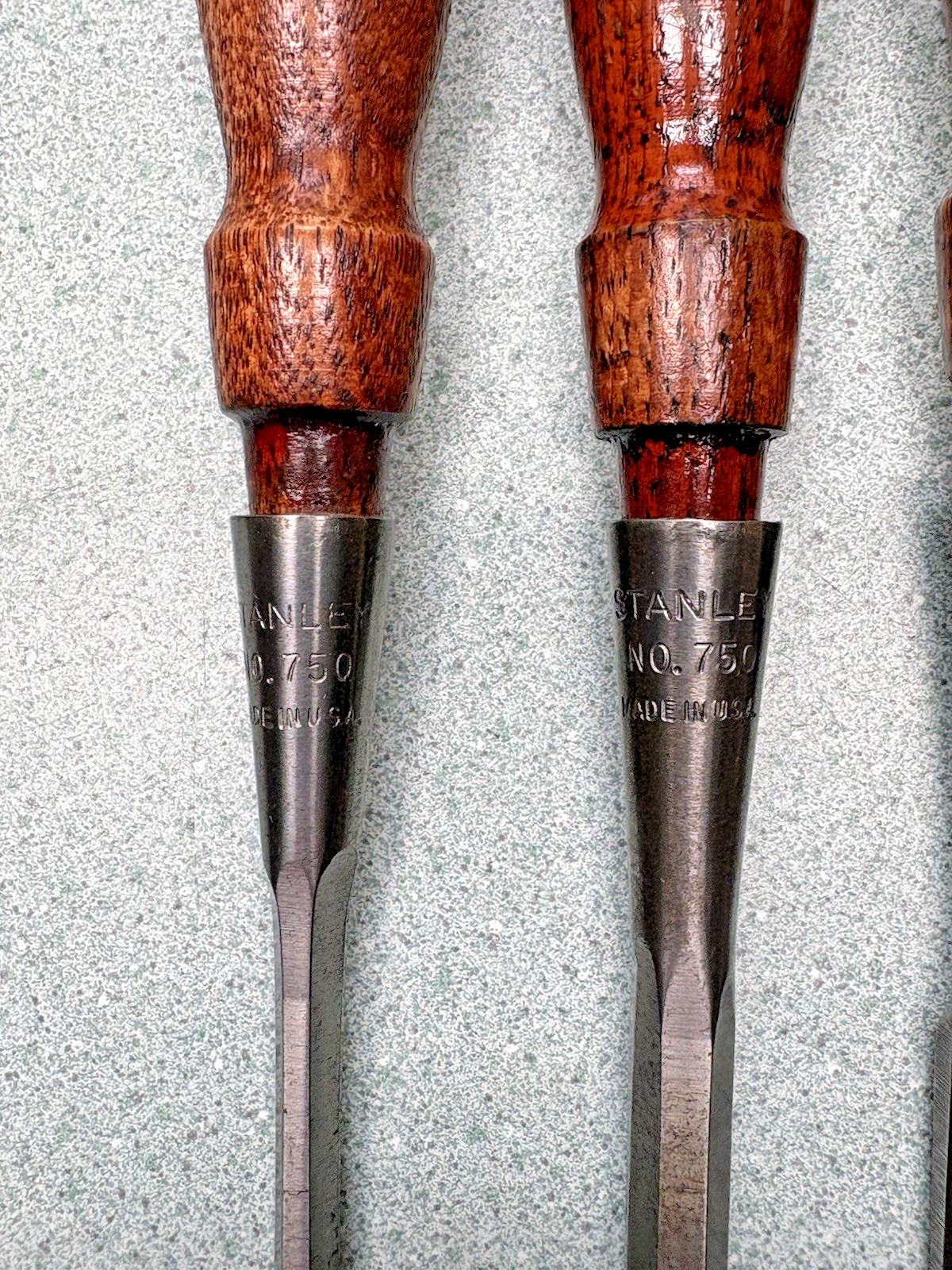 STANLEY 750 CHISEL (SET OF 3) 1/2″ 3/8″ & 1/4″ NICE CONDITION chisels