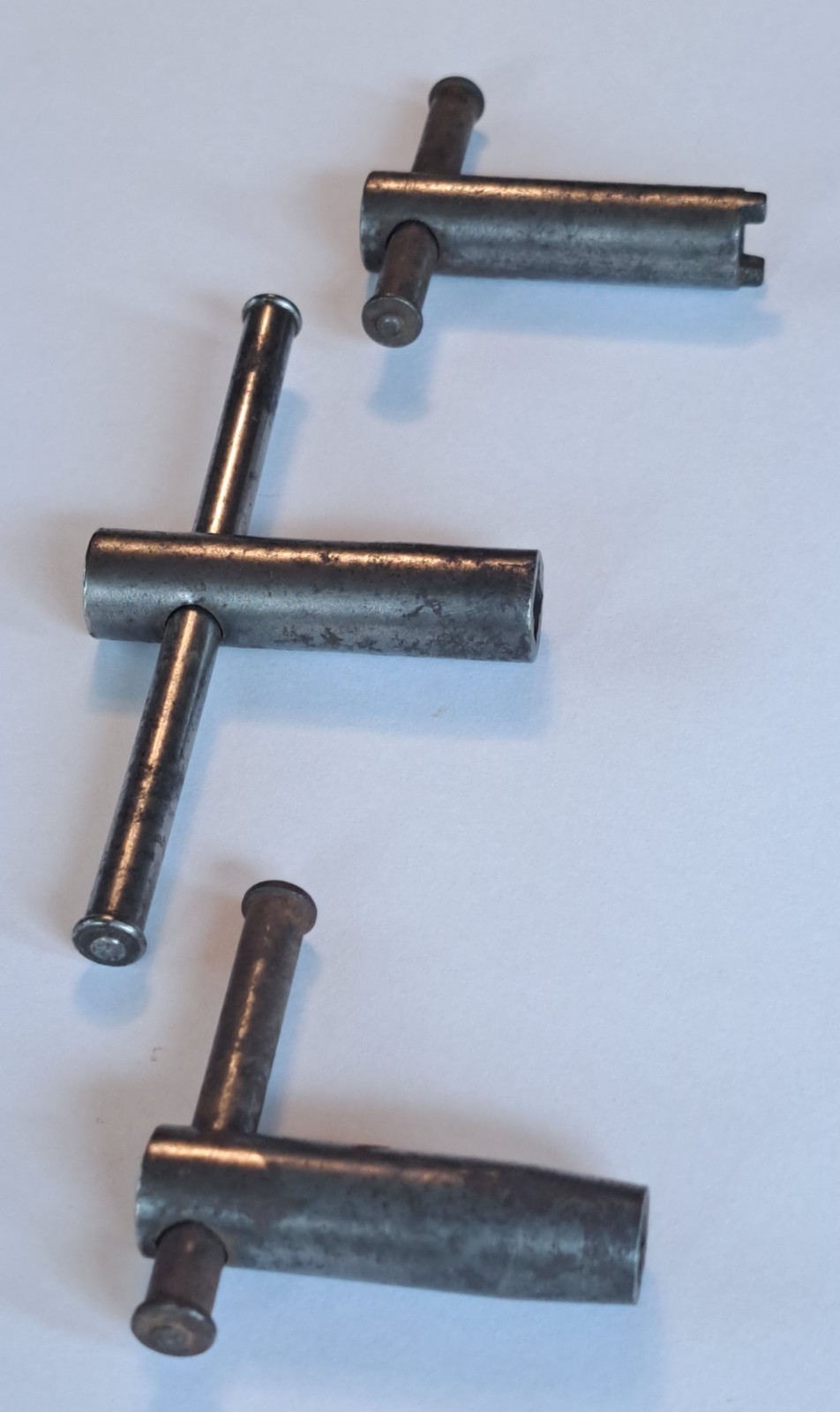 Antique Vintage Sliding T-Handle Socket Valve Key Utility Wrench Tool ~ Lot of 3