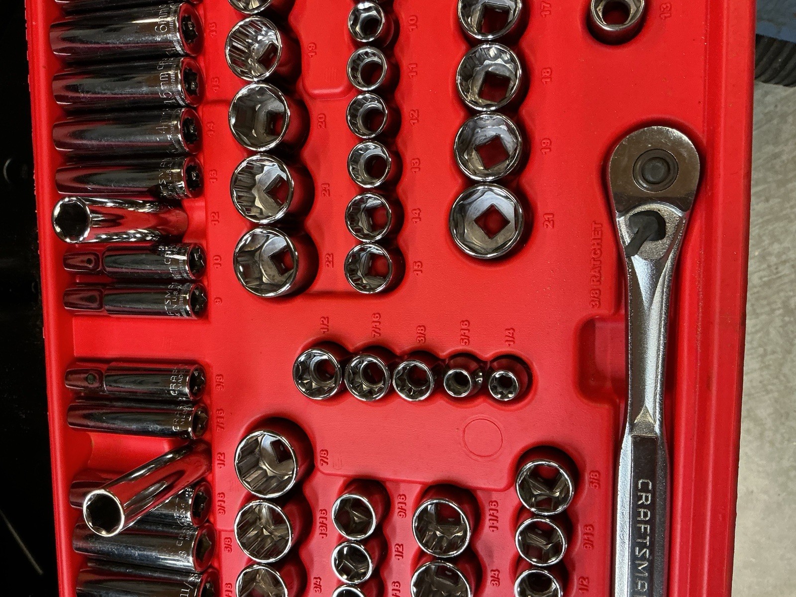 Sears Craftsman USA 260pc Mechanics Tool Socket Ratchet Set 3 Drwr 34260 Nos 6pt