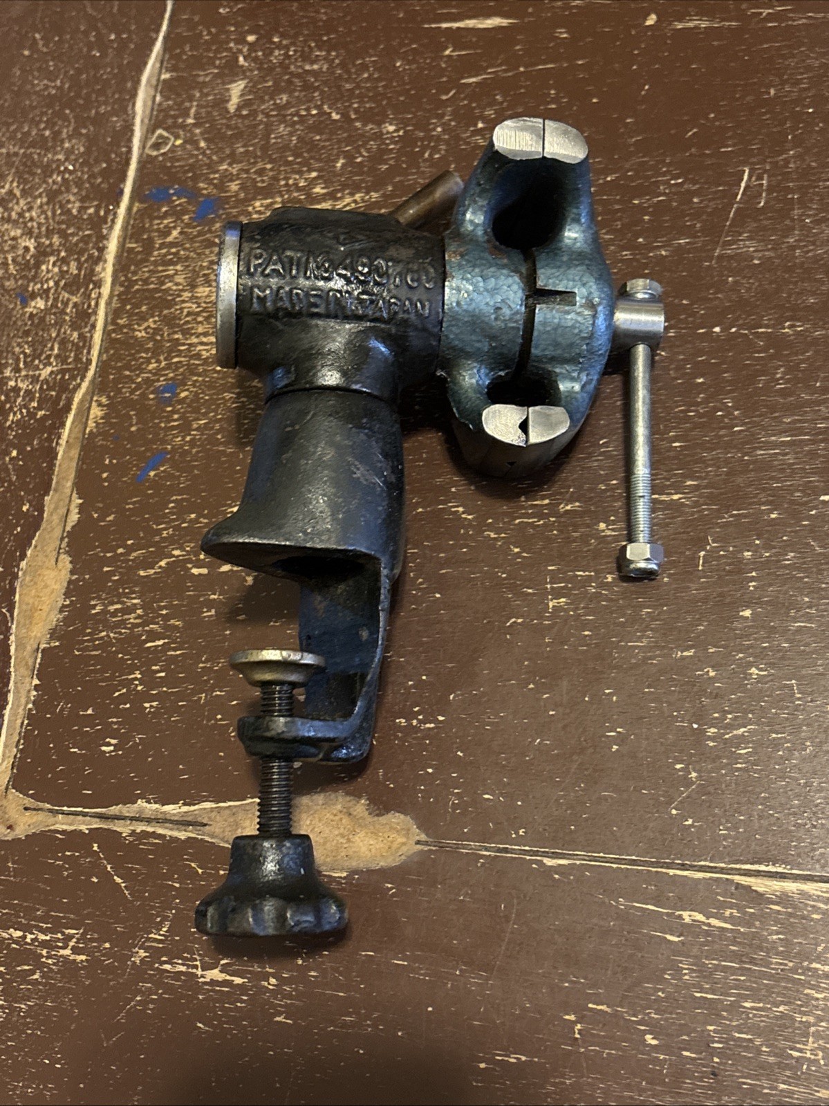 Vintage TS Japan Dual Rotating Gunsmith Baby Vise (Handle Replaced)