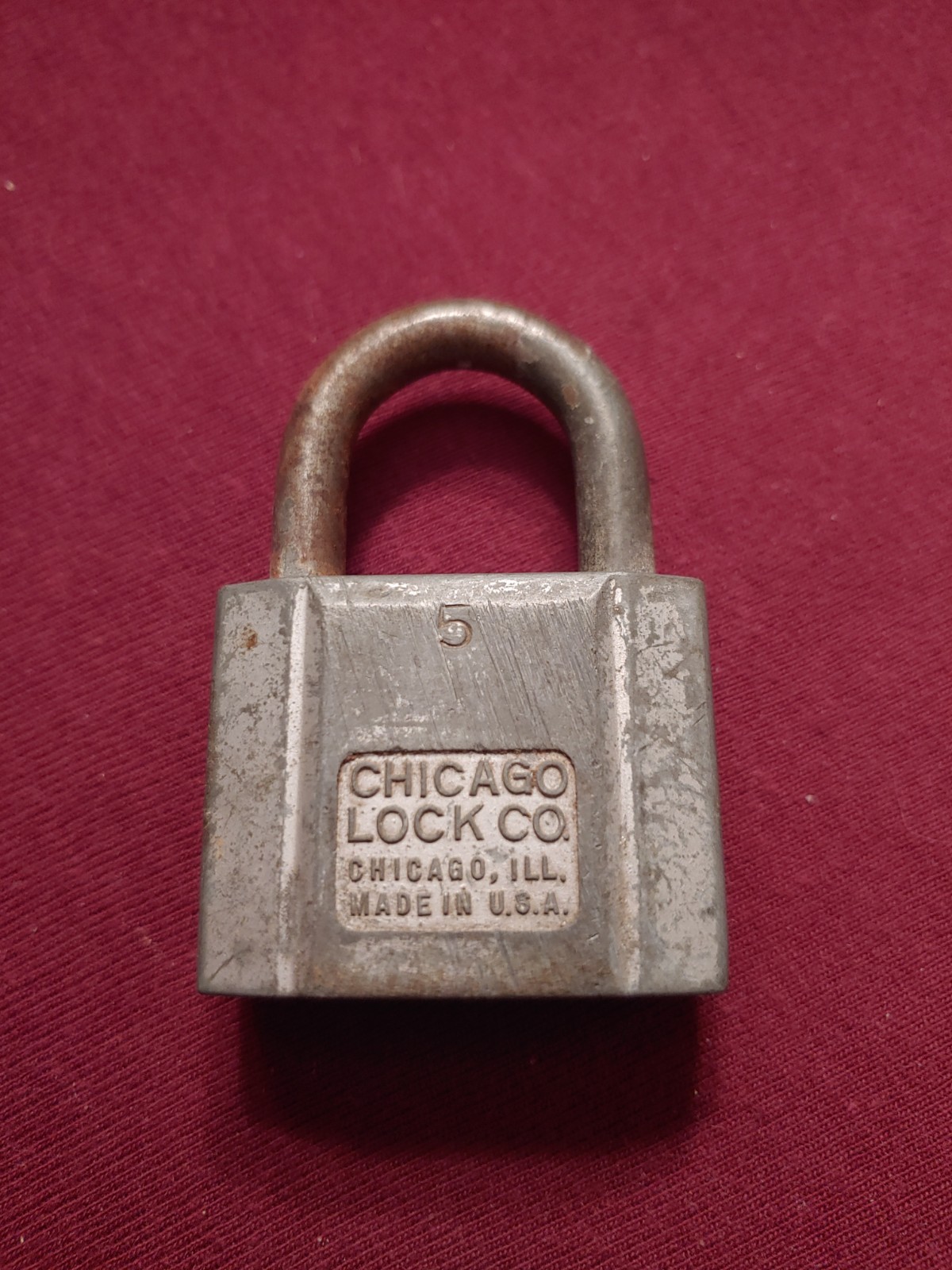 Antique Chicago Lock Co Illinois Padlock Made In USA – NO KEYS