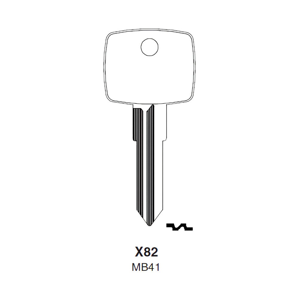 MB41 / X82 Key Blank Nickel