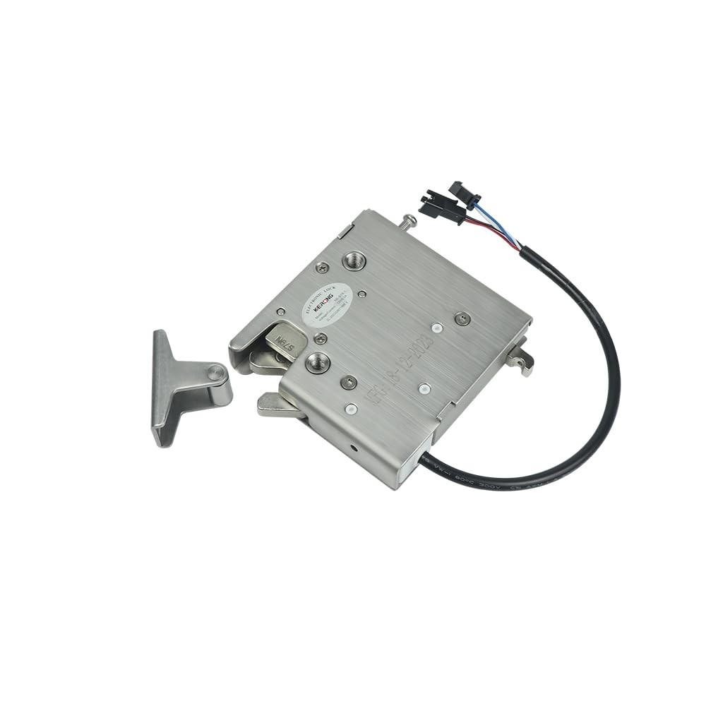 Electronic Rotary Push-to-Close Latch, Auto Lock, Electromechanical, Silver